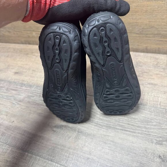 Skechers Reggae Fest Black Textile Flat Shoes Women's Size 8 - Picture 4 of 7